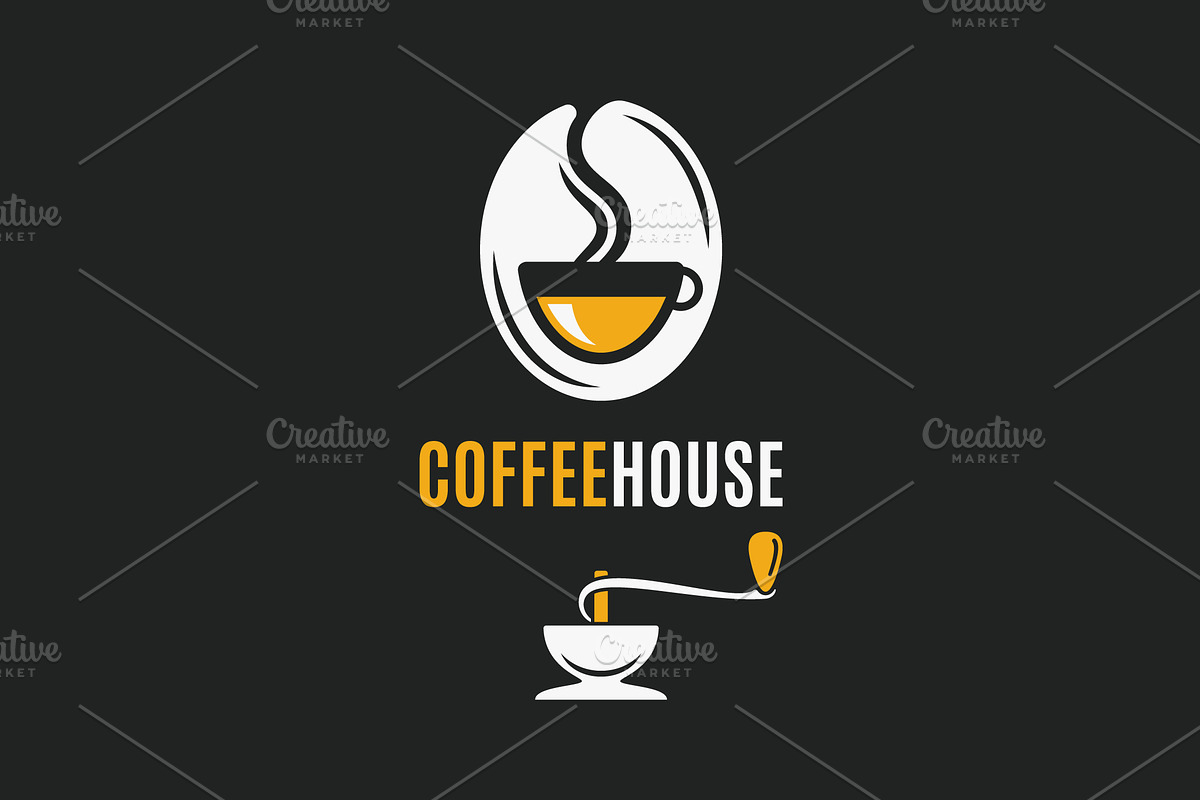 Coffee bean logo with coffee cup. in Logo Templates - product preview 8