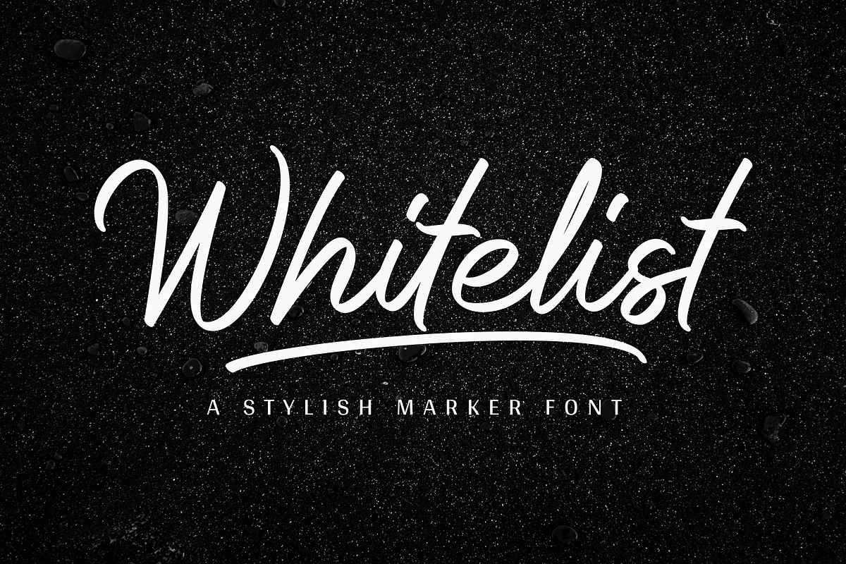Whitelist - Stylish Marker Font in Script Fonts - product preview 8