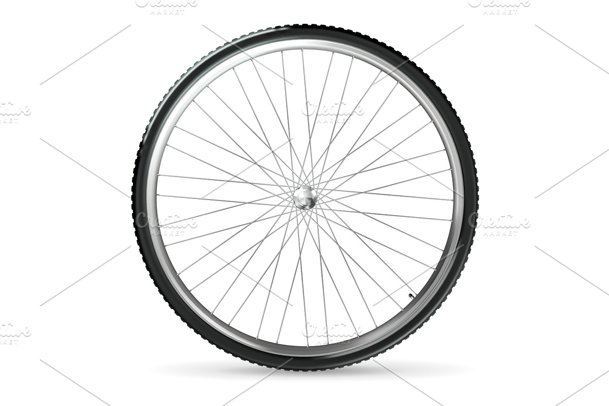 Bicycle wheel icons in Graphics - product preview 8