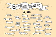 27 Illustrated Banners & Ribbons
