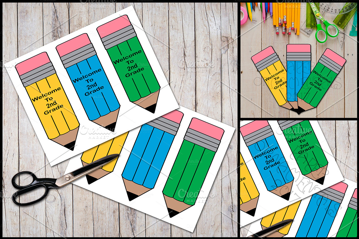 Pudgy Pencil 2nd Grade Bookmarks in Objects - product preview 8