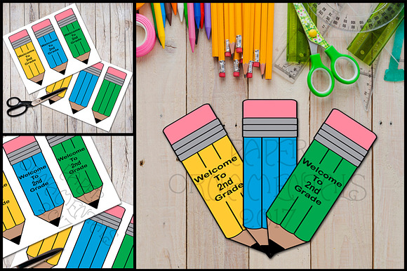 Pudgy Pencil 2nd Grade Bookmarks in Objects - product preview 1