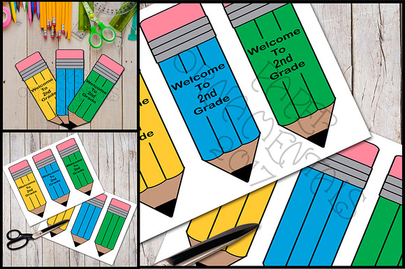 Pudgy Pencil 2nd Grade Bookmarks in Objects - product preview 2