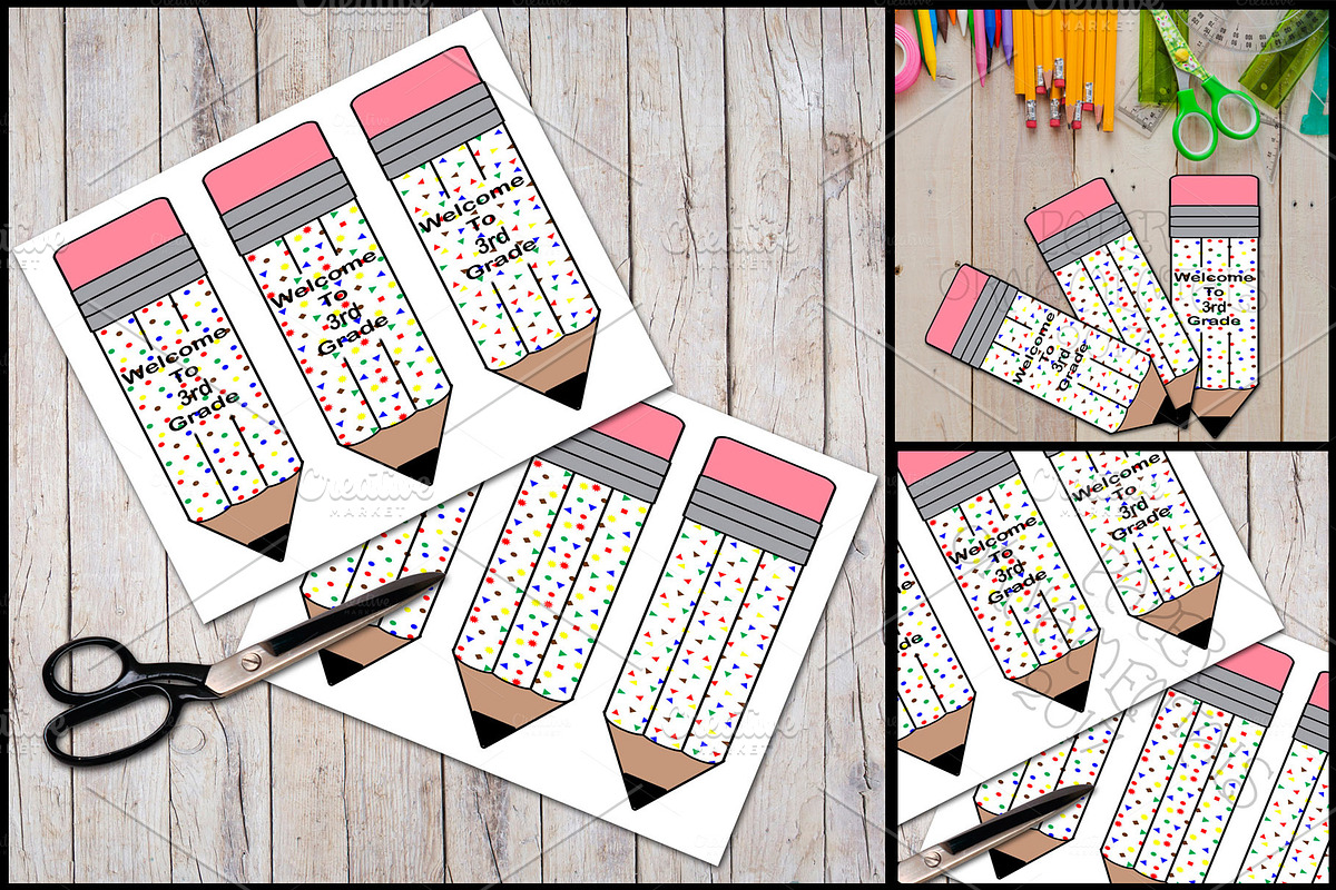 Pudgy Pencil 3rd Grade Bookmarks in Objects - product preview 8