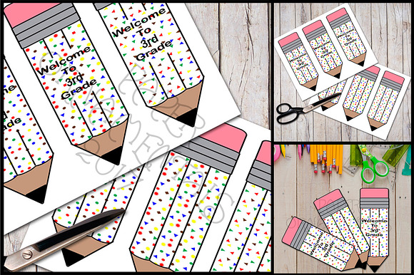 Pudgy Pencil 3rd Grade Bookmarks in Objects - product preview 2