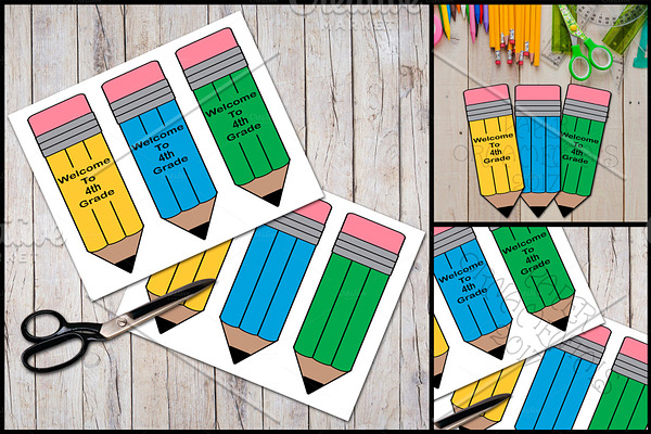 Pudgy Pencil 4th Grade Bookmarks