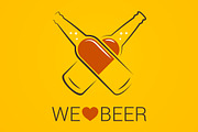 Beer bottle concept. We love beer.