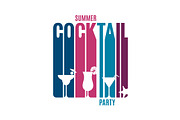 Cocktail party lettering.