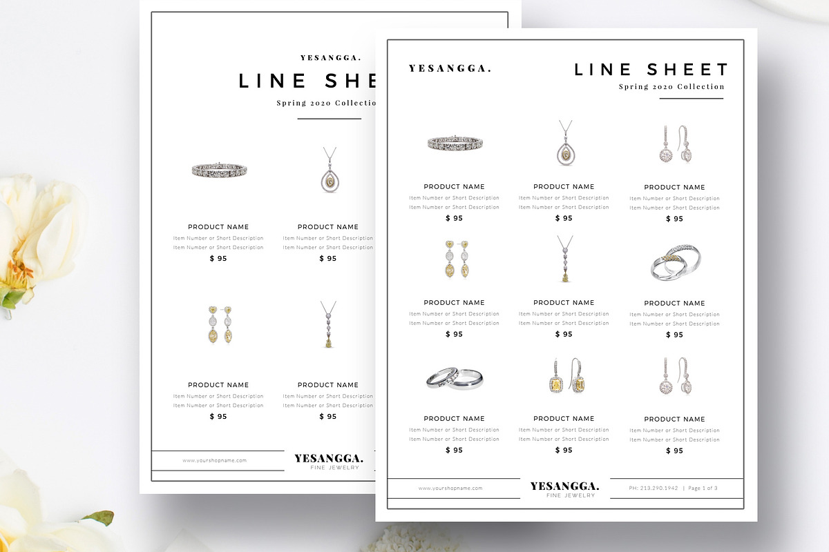 Minimalist Line Sheet Templates in Stationery Templates - product preview 8