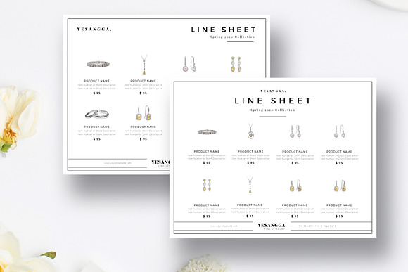 Minimalist Line Sheet Templates in Stationery Templates - product preview 2