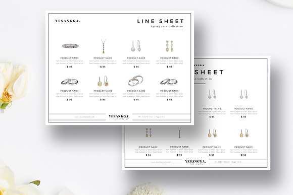 Minimalist Line Sheet Templates in Stationery Templates - product preview 3