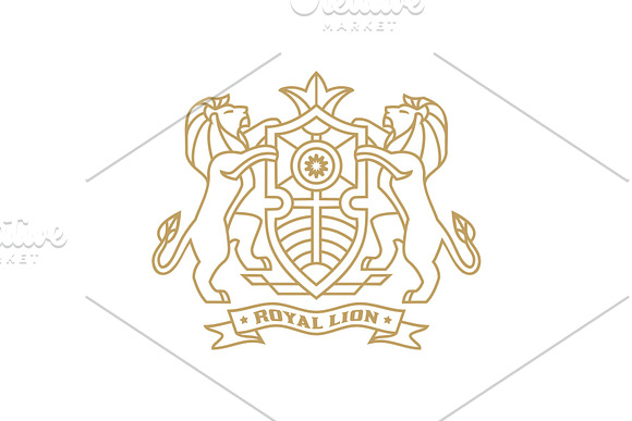 Golden Royal Lion in Logo Templates - product preview 2