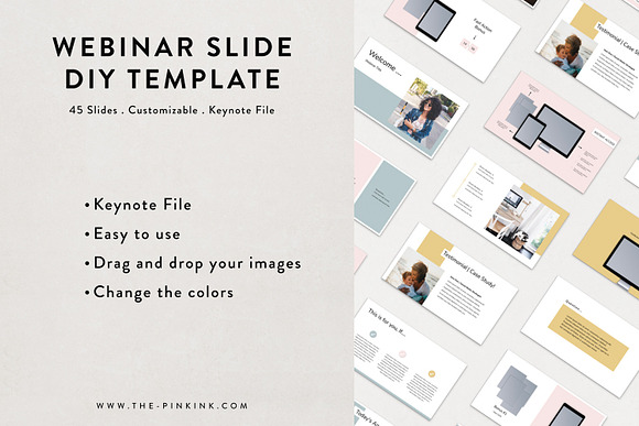 Webinar Slides DIY Template in Keynote Templates - product preview 1