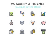 25 Money & Finance Color Icon