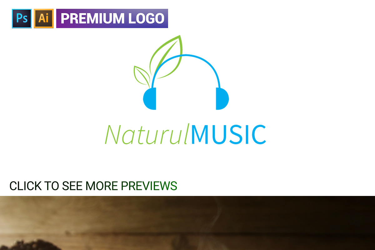 Green Natural Music Logo in Logo Templates - product preview 8