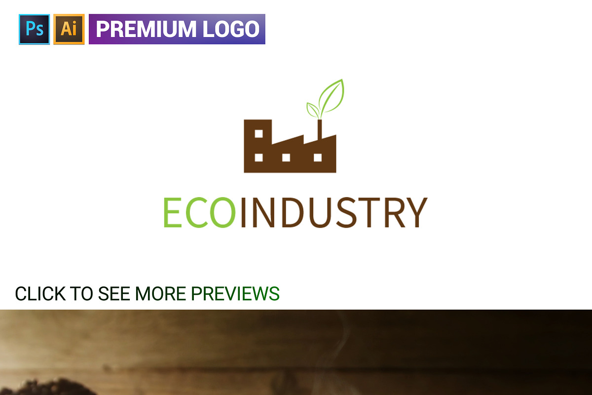 Green Eco Industry Logo in Logo Templates - product preview 8
