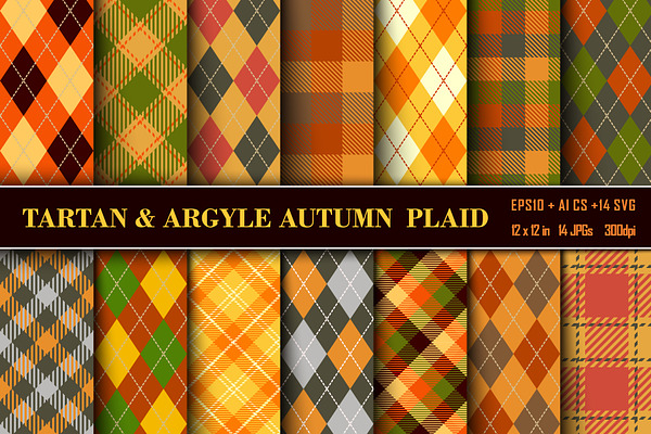 Tartan and Argyle Autumn  Plaid