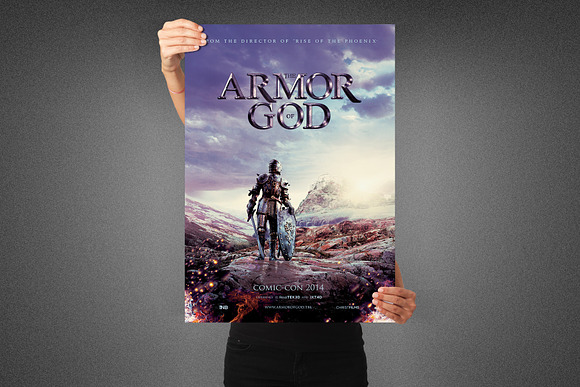 Armor of God Movie Poster Template in Flyer Templates - product preview 1