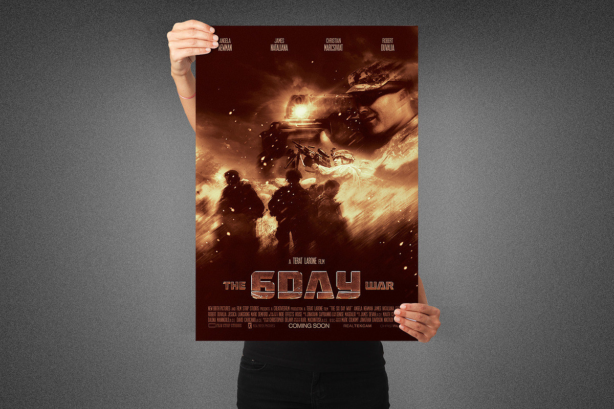 Six Day War Movie Poster Template in Flyer Templates - product preview 8