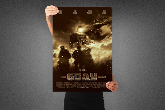 Six Day War Movie Poster Template in Flyer Templates - product preview 1