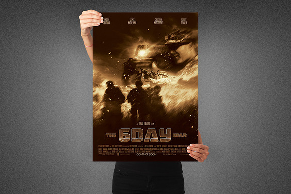 Six Day War Movie Poster Template in Flyer Templates - product preview 3
