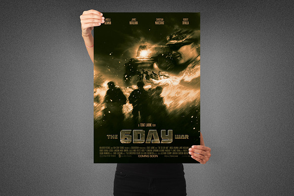 Six Day War Movie Poster Template in Flyer Templates - product preview 4