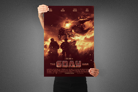 Six Day War Movie Poster Template in Flyer Templates - product preview 6