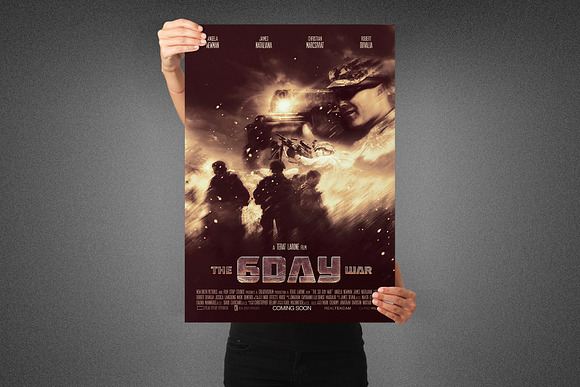 Six Day War Movie Poster Template in Flyer Templates - product preview 7