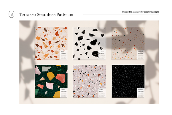 12 Terrazzo Seamless Patterns vol.2 in Patterns - product preview 2