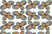 Colored Swirls Ornate Seamless Patte