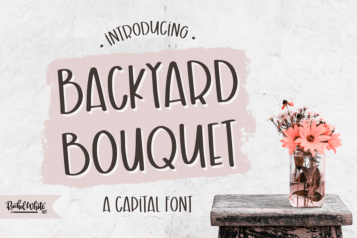 Backyard Bouquet, a capital font in Display Fonts - product preview 8