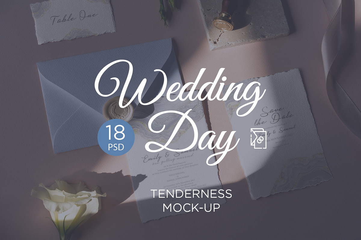 Wedding Day Mock-Up Tenderness in Print Mockups - product preview 8