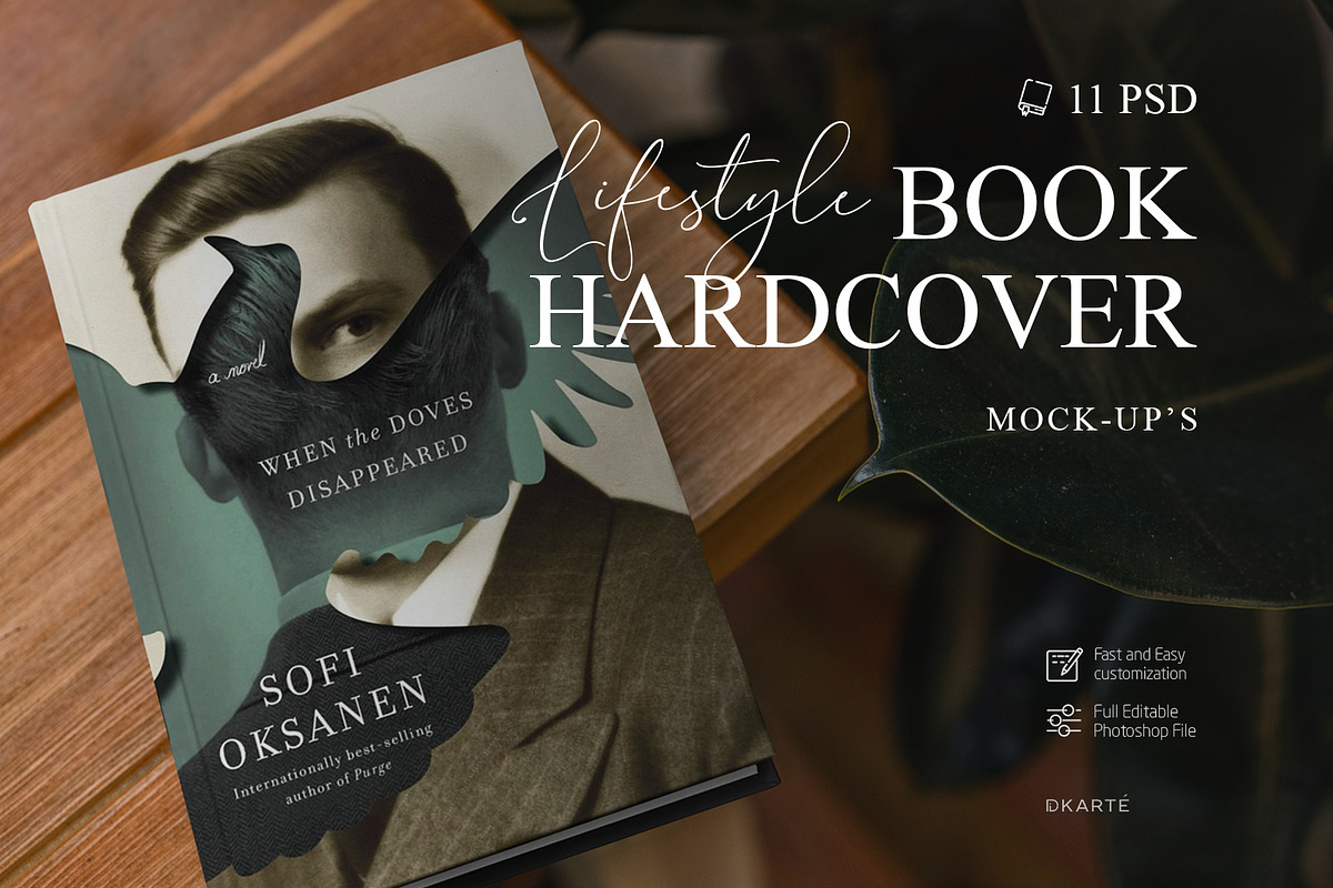 Book Hardcover Lifestyle Mock-Up in Print Mockups - product preview 8