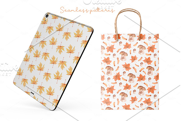 Watercolor Autumn PatternsCollection in Patterns - product preview 2