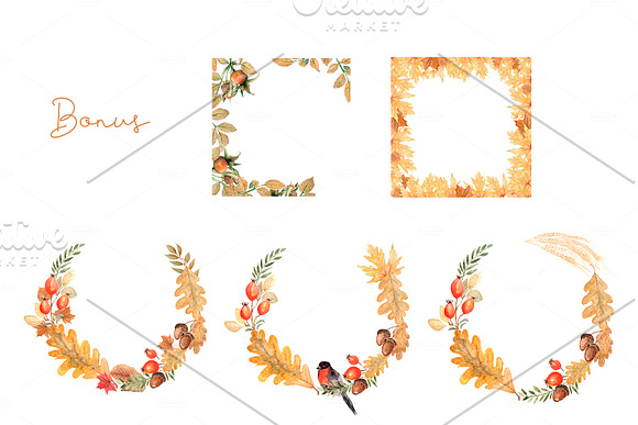 Watercolor Autumn PatternsCollection in Patterns - product preview 6
