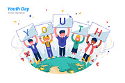 Youth Day - Vector Illustration