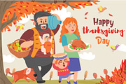 Family Thanksgiving - Illustration