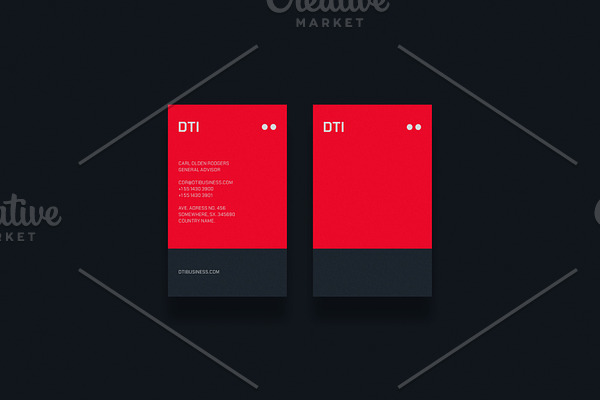 Business cards template: DTI