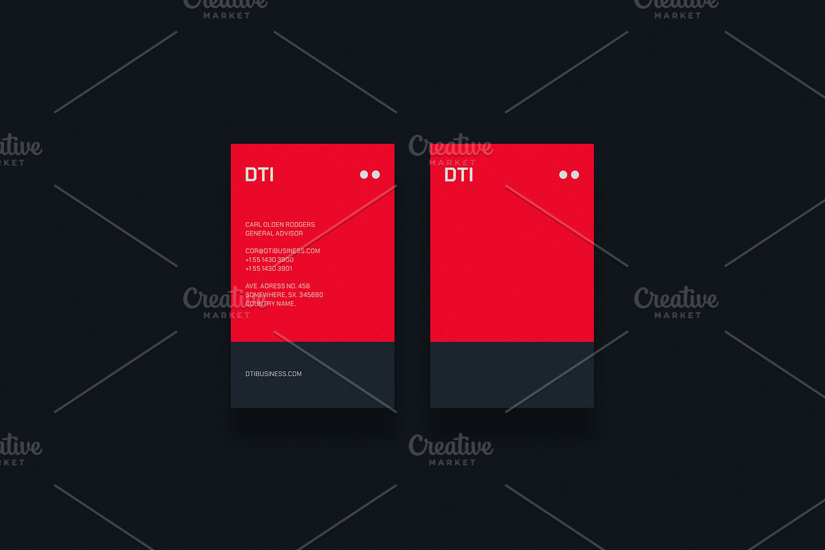 Business cards template: DTI in Business Card Templates - product preview 8