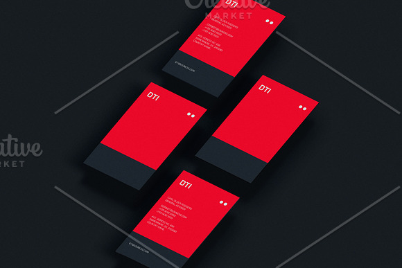 Business cards template: DTI in Business Card Templates - product preview 3