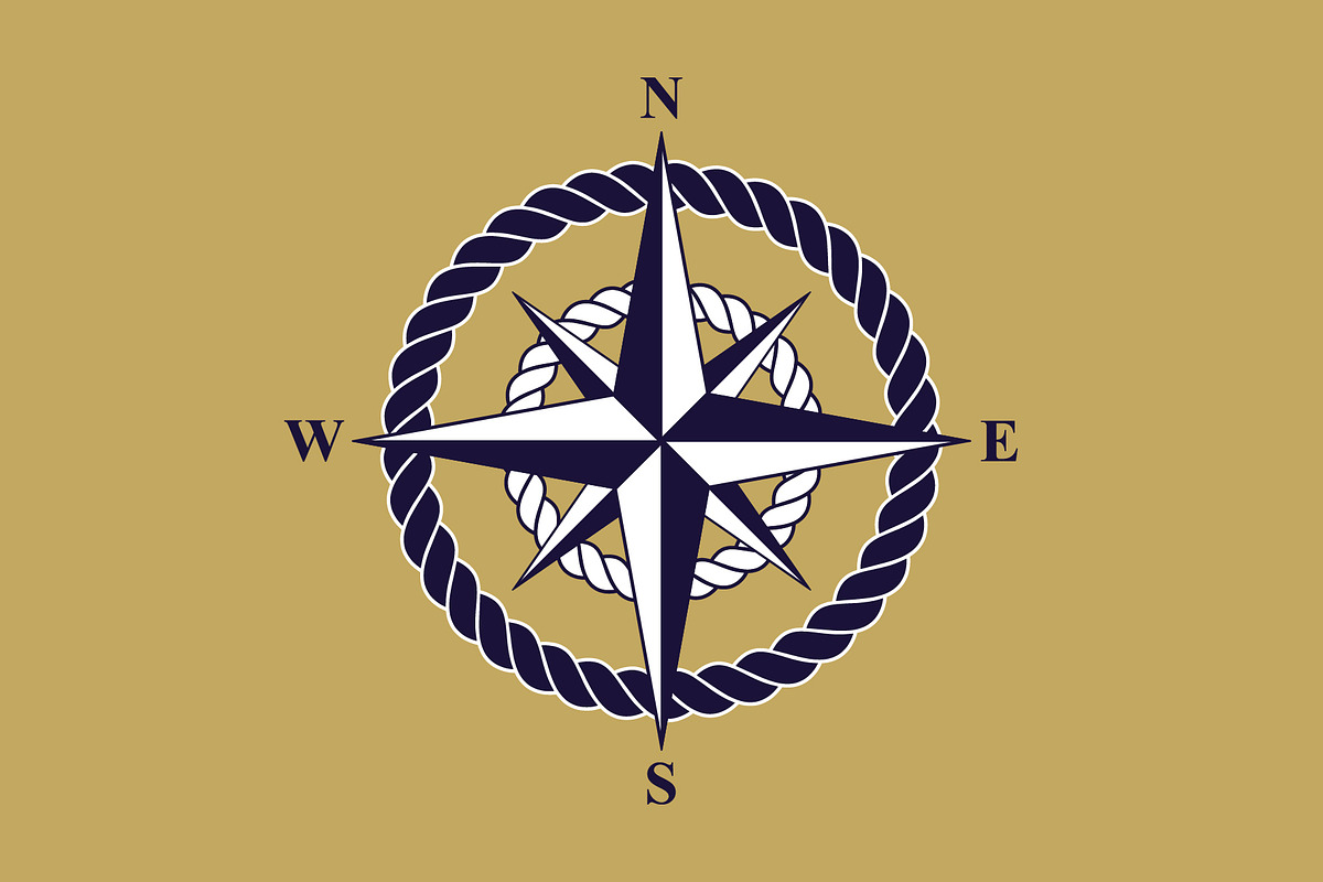 Nautical Compass Rose in Objects - product preview 8