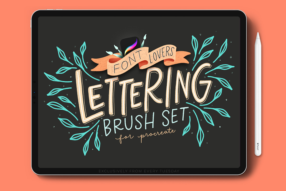 Font Lovers Lettering Brushes in Add-Ons - product preview 8