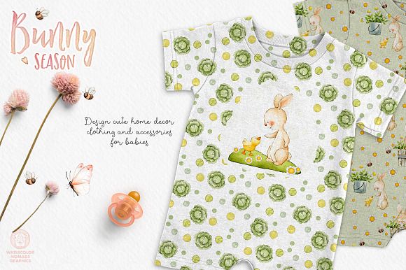 Bunny Season Watercolor Illustration in Illustrations - product preview 12