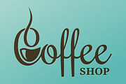 Coffee lettering design.