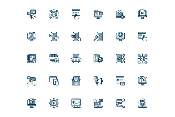 Digital Marketing Chromatic Icons in Marketing Icons - product preview 3