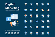 Digital Marketing Gradient Icons