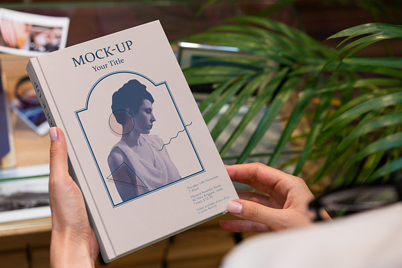 Book Hardcover Lifestyle Mock-Up in Print Mockups - product preview 6