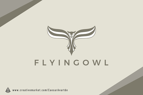 Flying Owl Logo Template in Logo Templates - product preview 1