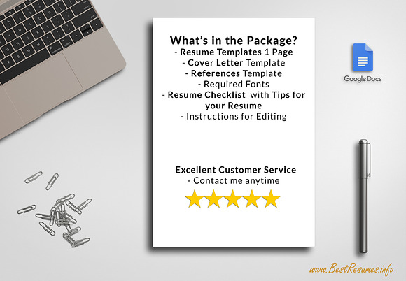 Resume Template Google Docs in Resume Templates - product preview 3