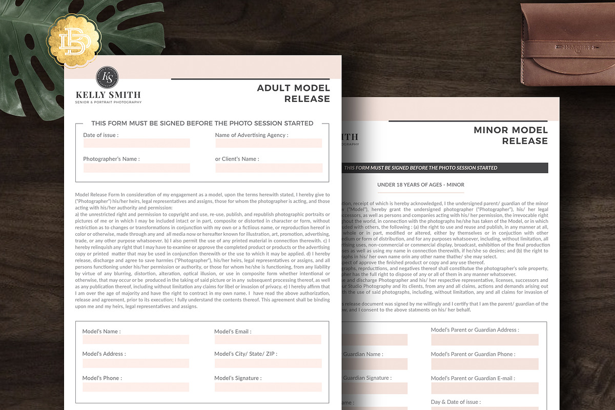 Adult Minor Model Release Template in Stationery Templates - product preview 8